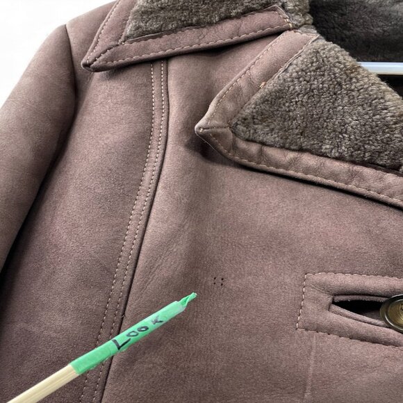 Vintage Sheepskin Shearling Jeno De Paris Women's 14 Canada Made Coat Jacket - Picture 10 of 14